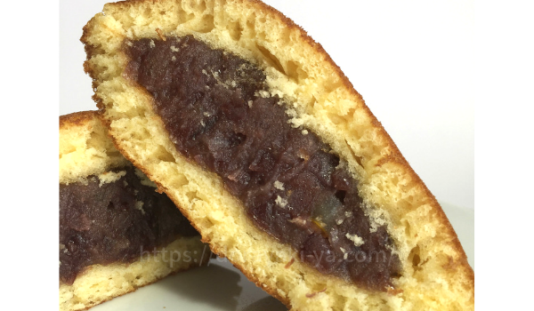 八王子どら焼き専門店まかな万叶どら焼き「小倉檸檬」断面アップ