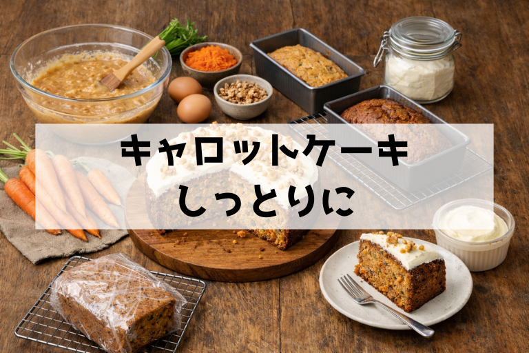 しっとりキャロットケーキの作り方：混ぜ方・焼き方・保存まで完全ガイド